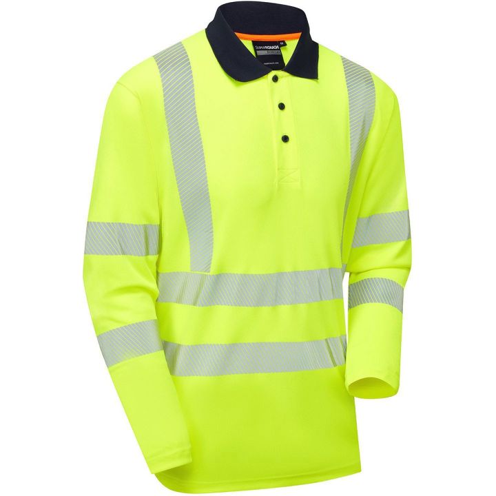 Supertouch Hi-Vis Eco Coolmax Long Sleeve Polo