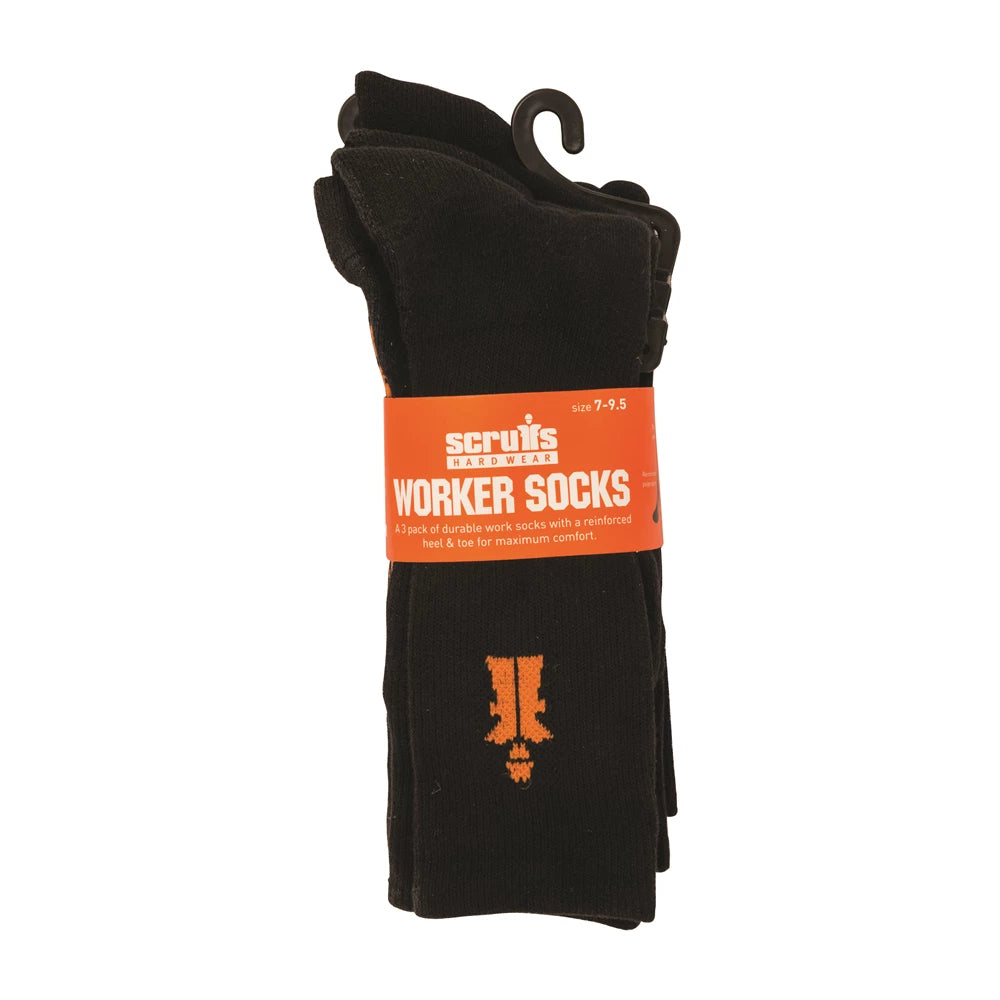 Scruffs Worker Socks 3pk
