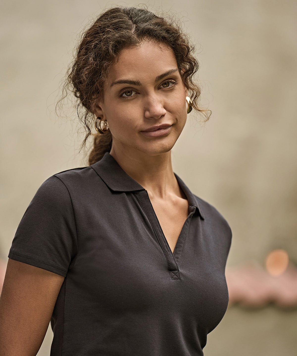 Tee Jays TJ033 Women’s Luxury Stretch V-Neck Polo (1409)