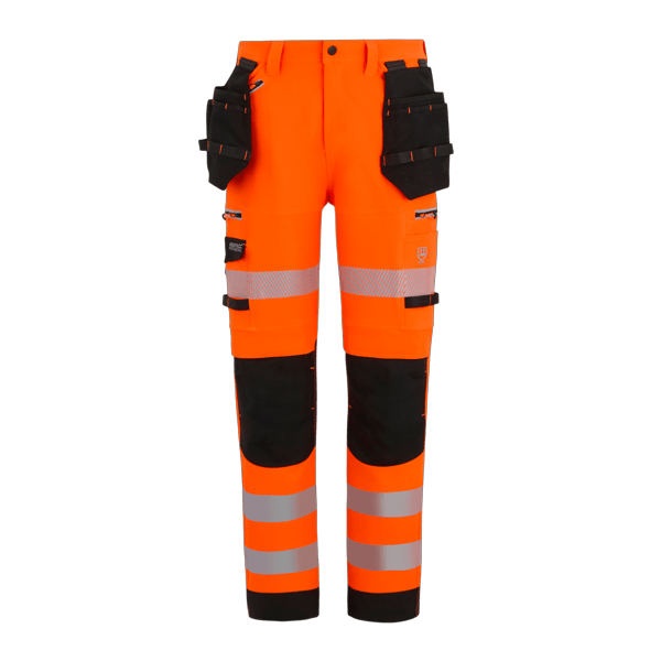 Regatta Professional Men's Hi-Vis Infiltrate Stretch Holster Trousers - Orange
