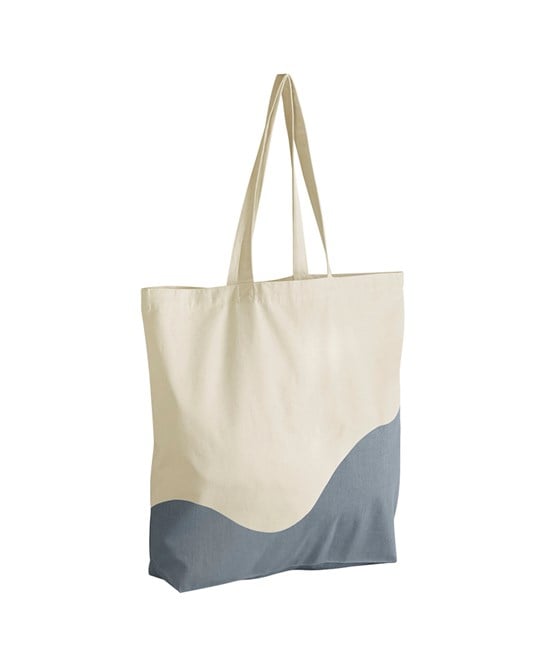 Westford Mill WM235 Organic Cotton Wave Print Maxi Tote
