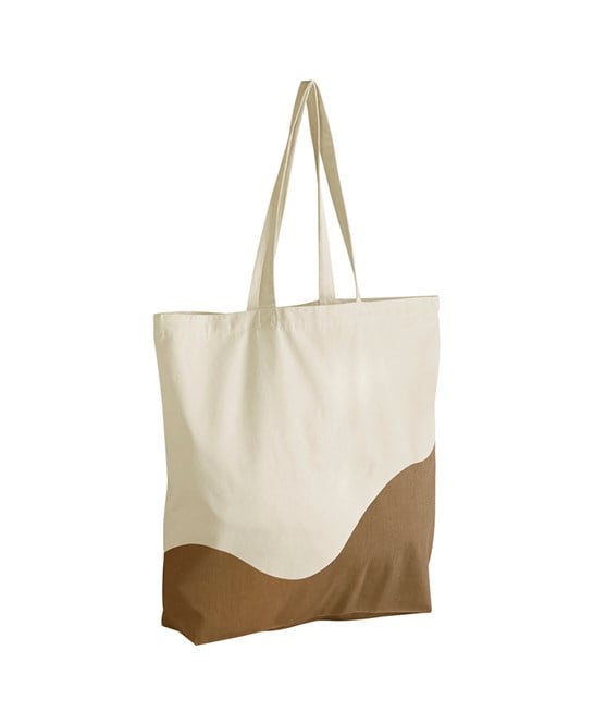 Westford Mill WM235 Organic Cotton Wave Print Maxi Tote