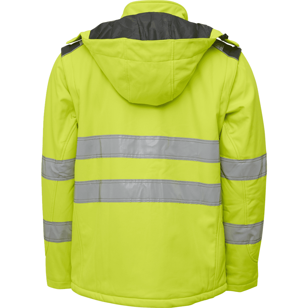 ELKA Visible Xtreme Winter Softshell Jacket 116514R #colour_hi-vis-yell-grey