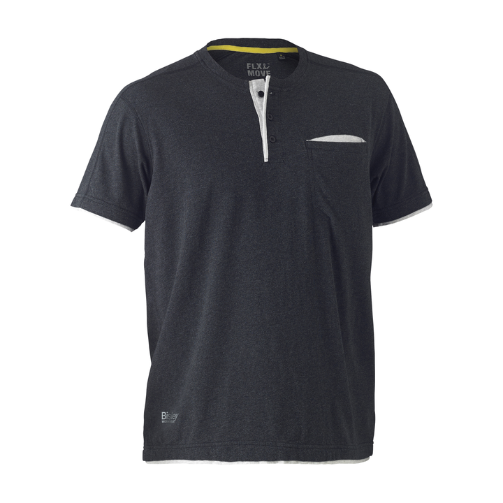 Bisley Flex & Move Cotton Henley T-Shirt