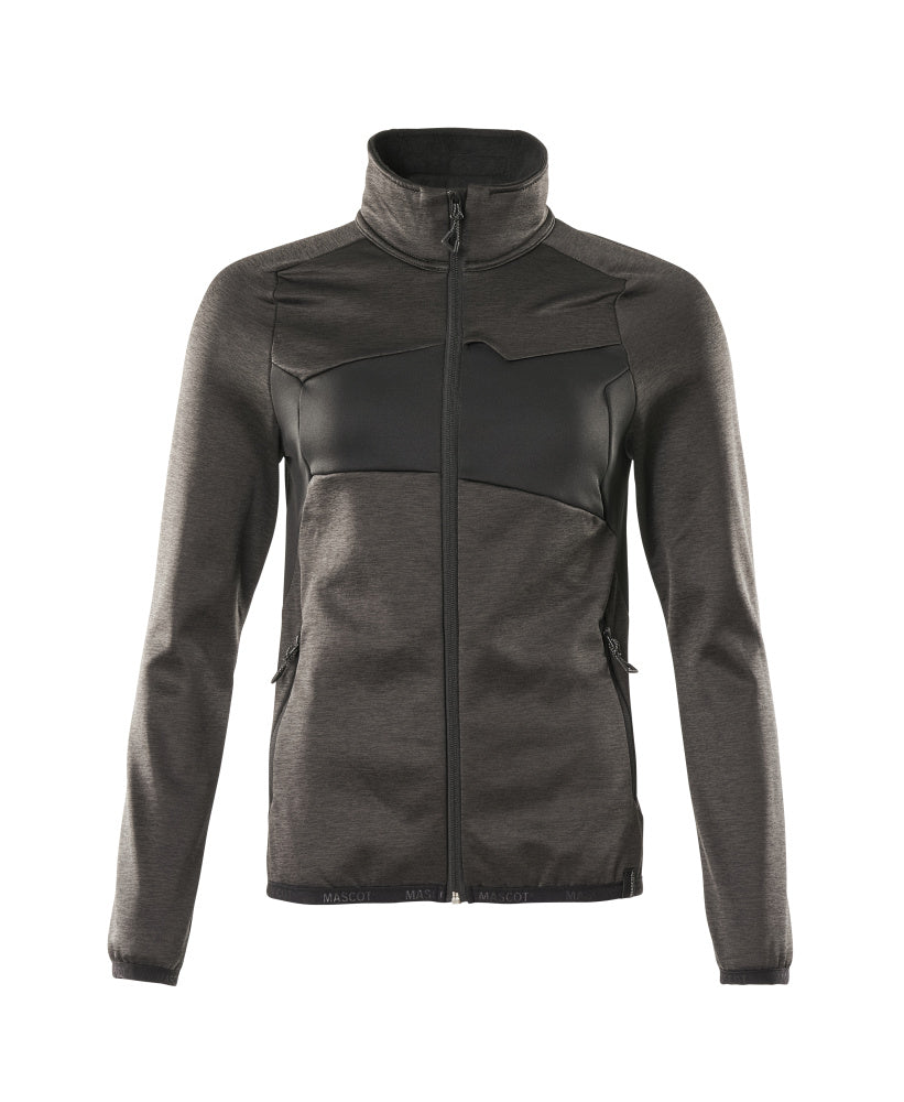 Mascot Accelerate Ladies Microfleece Jacket with Zipper #colour_dark-anthracite-black