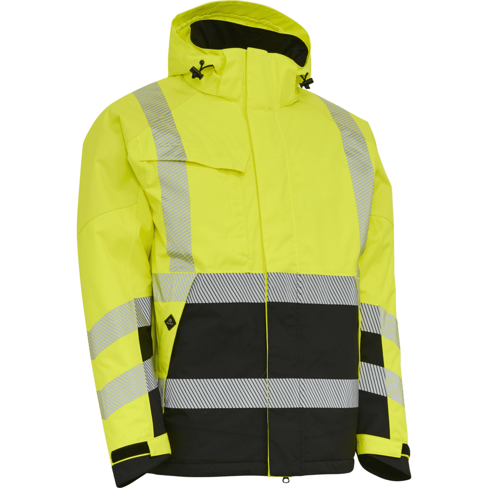 ELKA Visible Xtreme Stretch Winter Jacket 186100R #colour_hi-vis-yell-black