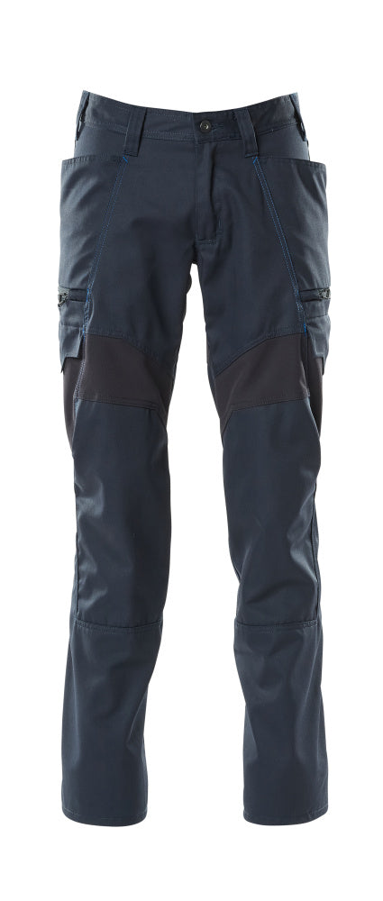 Mascot Accelerate Thigh Pocket Trousers with Stretch Zones - Dark Navy #colour_dark-navy