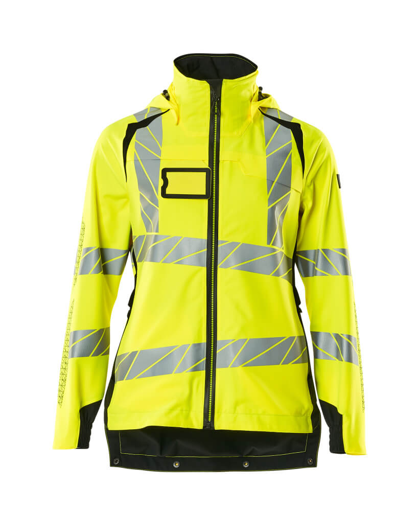 Mascot Accelerate Safe Ladies Lightweight Outer Shell Jacket #colour_hi-vis-yellow-black