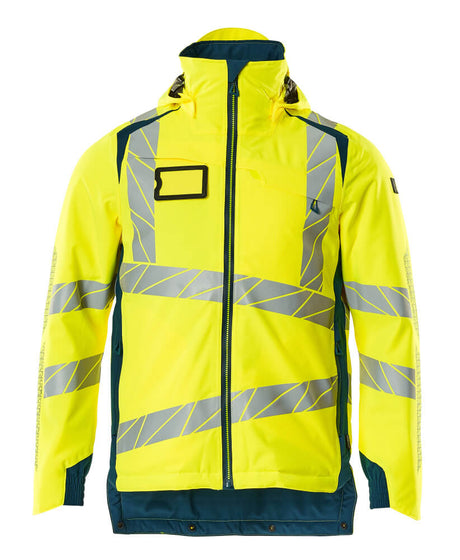 Mascot Accelerate Safe Lightweight Winter Jacket with CLIMascot - Hi-Vis Yellow/Dark Petroleum #colour_hi-vis-yellow-dark-petroleum