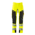 Mascot Accelerate Safe Trousers with Kneepad Pockets - Hi-Vis Yellow/Black #colour_hi-vis-yellow-black