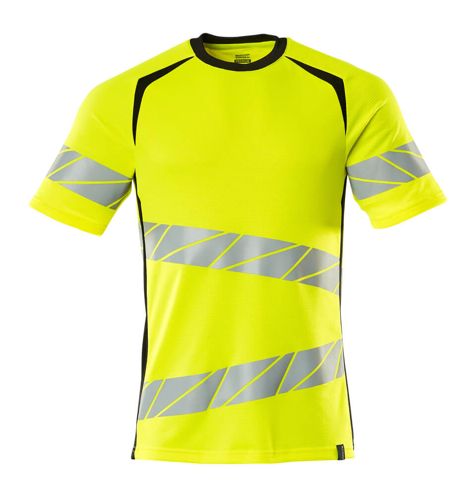 Mascot Accelerate Safe Modern Fit T-shirt #colour_hi-vis-yellow-black