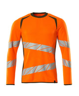 Mascot Accelerate Safe Modern Fit Sweatshirt #colour_hi-vis-orange-moss-green