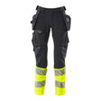 Mascot Accelerate Safe Trousers with Holster Pockets - Dark Navy/Hi-Vis Yellow #colour_dark-navy-hi-vis-yellow