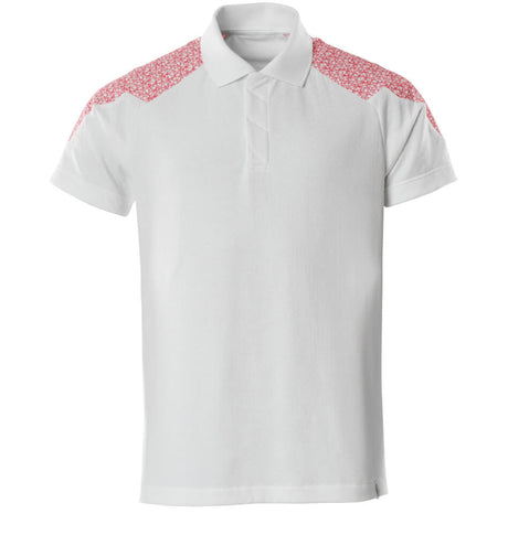 Mascot Food & Care Polo Shirt #colour_white-traffic-red