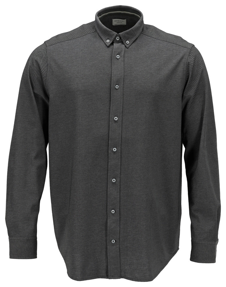 Mascot Frontline Classic Fit Stretch Shirt #colour_dark-anthracite-light-grey-flecked