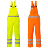 Portwest Hi-Vis Breathable Rain Bib and Brace