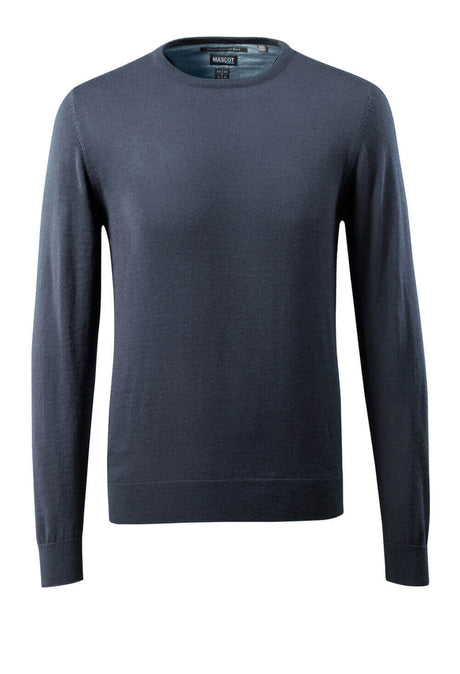 Mascot Frontline Merino Wool Knitted Round Neck Jumper #colour_dark-navy