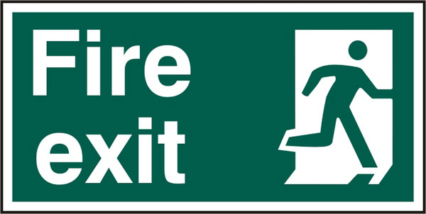 Bsafe Fire Exit Sign Green