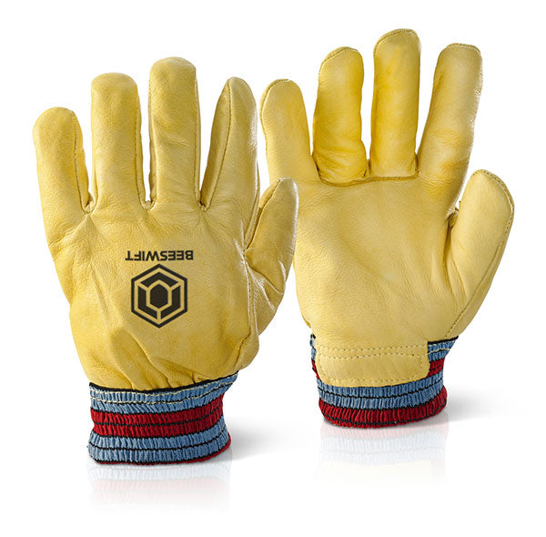 Beeswift Freezer Gloves One Piece Back Yellow