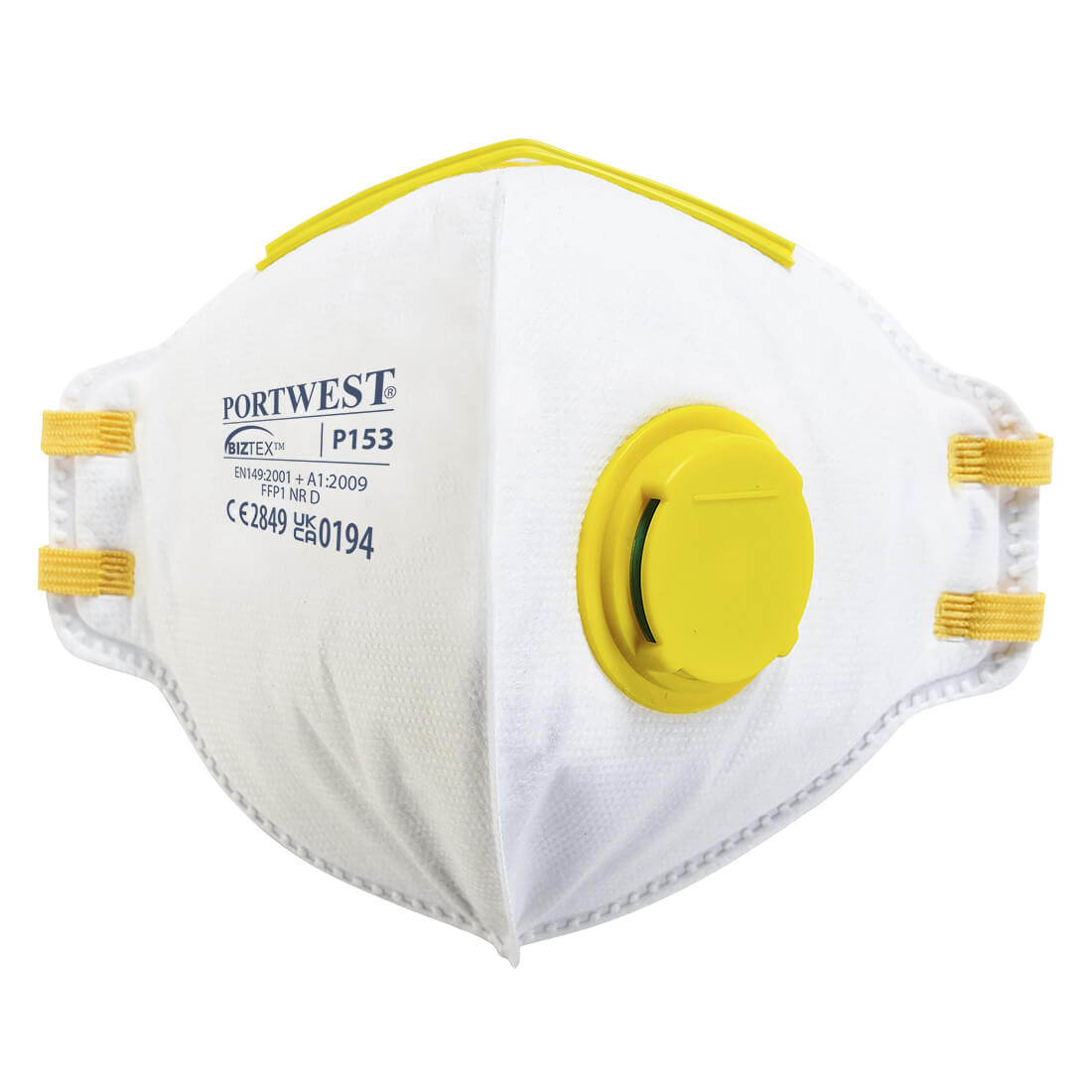 Portwest Valved Dolomite Fold Flat Respirator (Pack of 20)