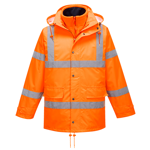 Portwest Hi-Vis Breathable Interactive Rain Traffic Jacket