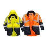 Portwest Hi-Vis Breathable Contrast Rain Jacket