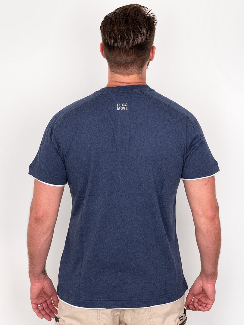 Bisley Flex & Move Cotton Henley T-Shirt