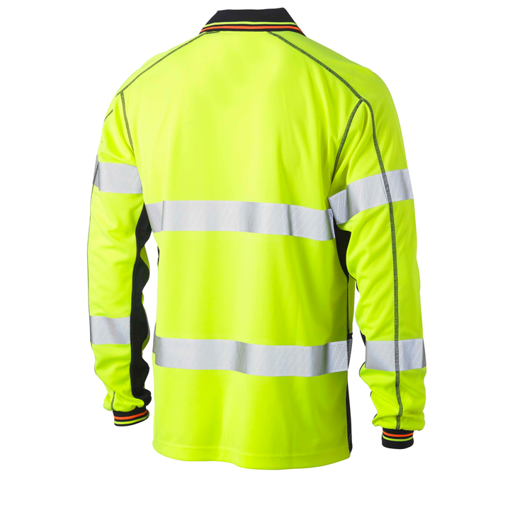 Bisley Hi-Vis Polyester Mesh Long Sleeve Polo Shirt