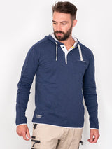 Bisley Flex & Move Cotton Hooded Long Sleeve T-Shirt