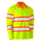 Bisley Taped Double Hi-Vis Mesh Long Sleeve Polo Shirt