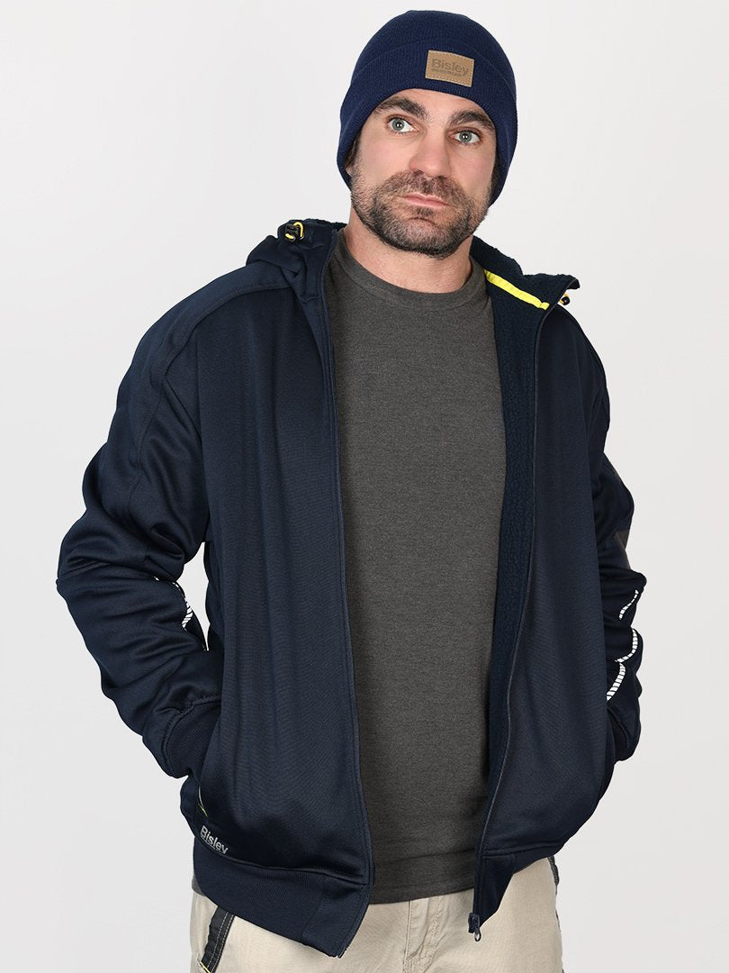 Bisley Fleece Zip Front Pullover with Sherpa Lining