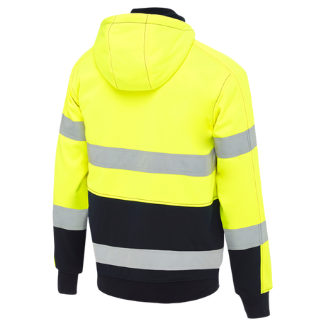 Bisley Taped Hi-Vis Zip Fleece Hoodie with Sherpa Lining