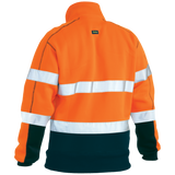 Bisley Taped Hi-Vis Fleece 1/4 Zip Pullover Jumper