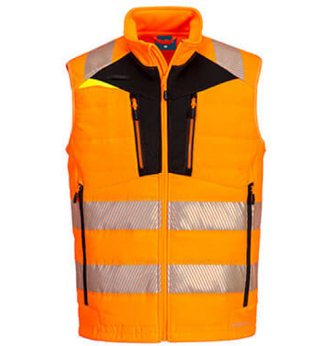 Portwest DX4 Hi-Vis Softshell Gilet #colour_orange-black