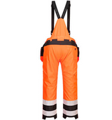 Portwest PW3 Hi-Vis Rain Bib and Brace #colour_orange-black