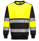 Portwest PW3 Hi-Vis Class 1 Sweatshirt #colour_yellow-black