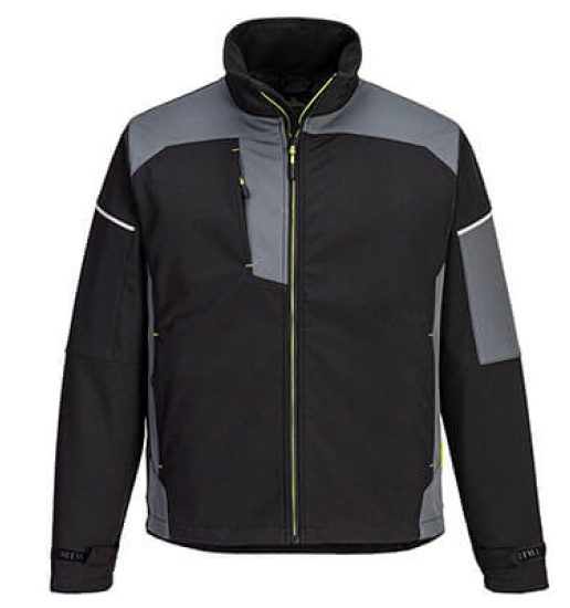 Portwest PW3 SOFTSHELL JACKET (3L) #colour_black-zoom-grey