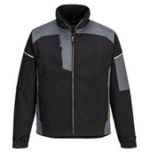 Portwest PW3 SOFTSHELL JACKET (3L) #colour_black-zoom-grey