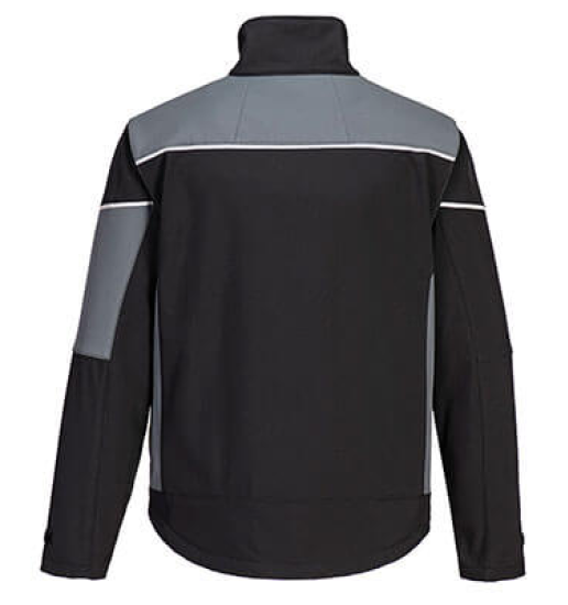 Portwest PW3 SOFTSHELL JACKET (3L) #colour_black-zoom-grey