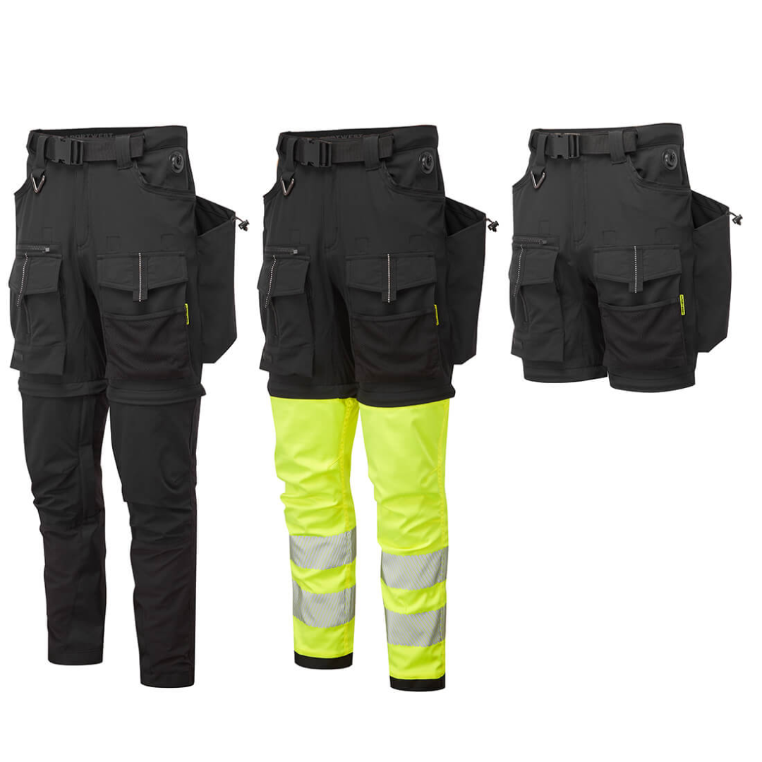 Portwest Ultimate Modular 3-in-1 Trouser#colour_black-yellow