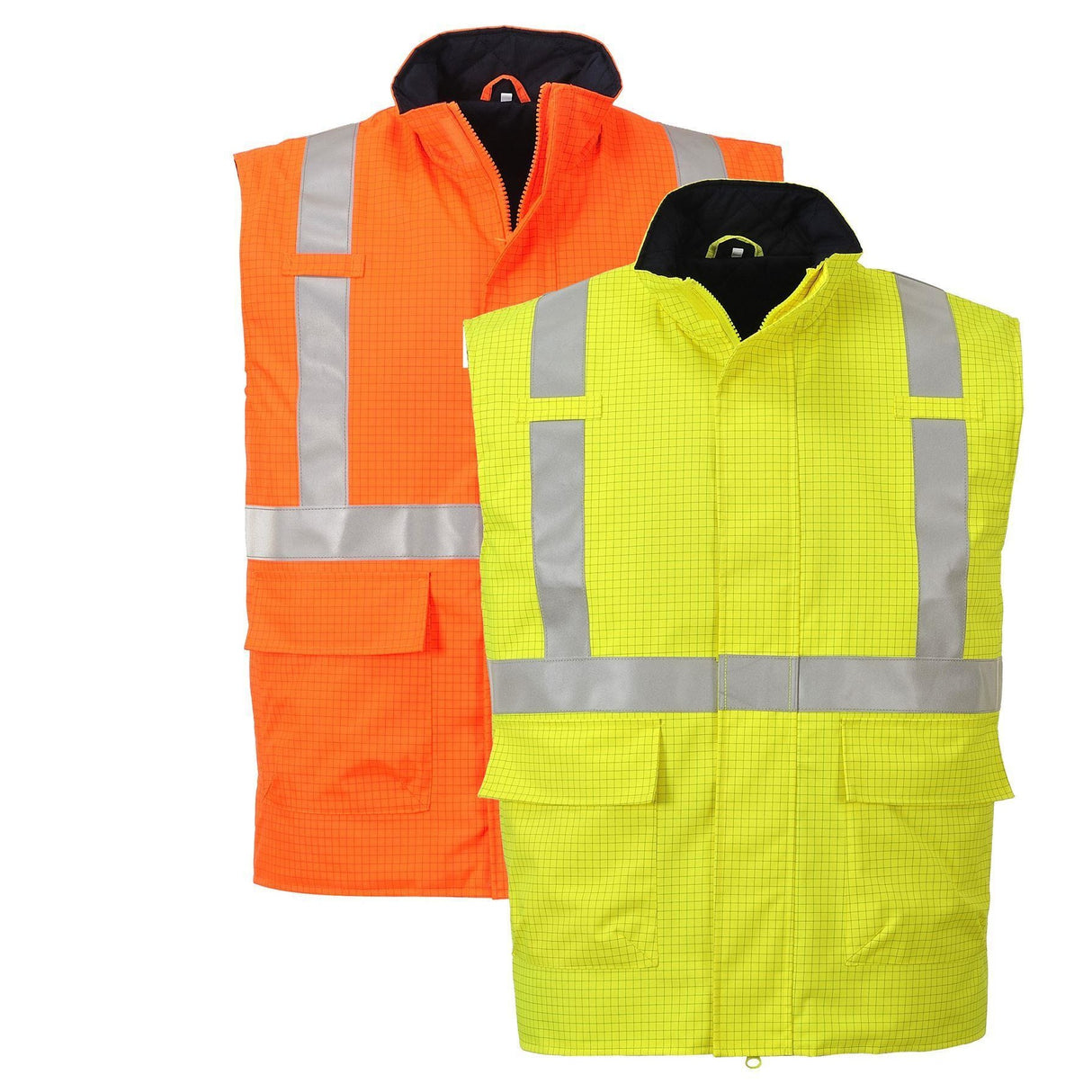 Portwest Bizflame Rain Hi-Vis Antistatic FR Bodywarmer