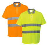 Portwest Hi-Vis Cotton Comfort Polo Shirt S/S