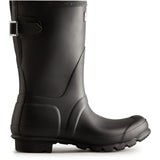 Hunter Original Women's Short Back Adjustable Wellington Boots #colour_black