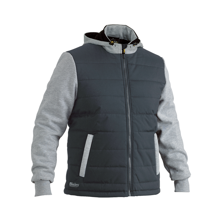 Bisley Flex & Move Contrast Puffer Fleece Hooded Jacket